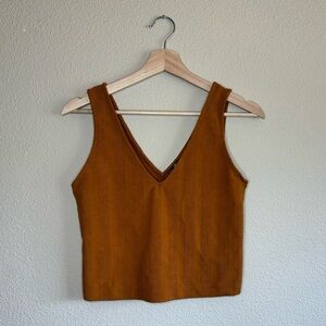 ZARA tank womens small vneck thick strap tank top yellow